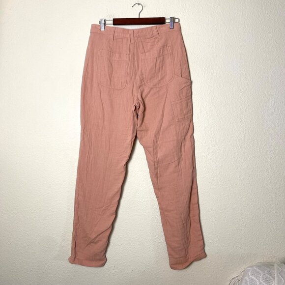 NWT Old Navy High-Waisted Slouchy Cropped Tapered Workwear Pants Coastal 8 TALL - Picture 5 of 9